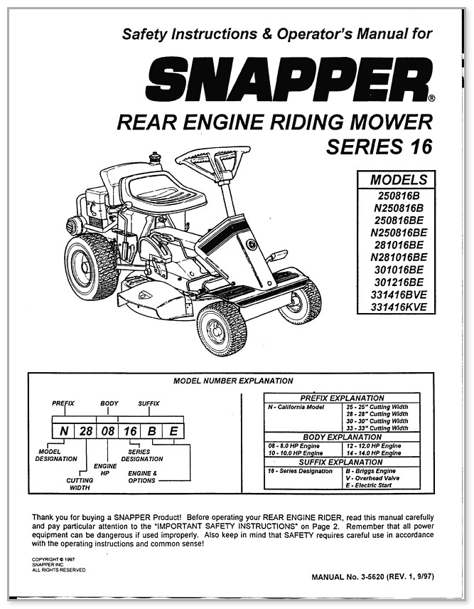 Snapper Riding Lawn Mower Parts Hot Sex Picture